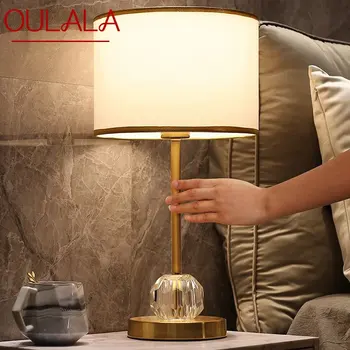 OULALA קריסטל מודרני מנורות שולחן LED Touch עמעום יצירתי אופנה ליד המיטה שולחן אורות הבית הסלון, חדר השינה
