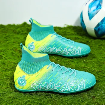 איכות Chuteira החברה נעלי כדורגל סי רונאלדו הסיטוניים סוליות Futbol אנטי להחליק אופנה נעלי כדורגל Futsal אימונים נעלי ספורט