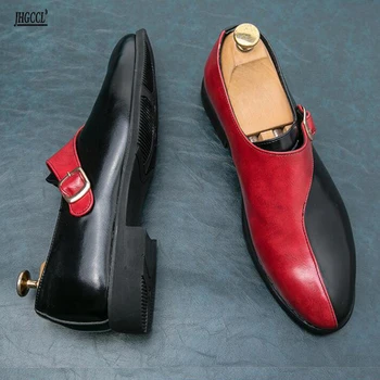 חדש גודל גדול נעלי עור 38-48 סתיו של גברים בריטי עסקים מקרית נעלי עור מחודדות קוריאני רשמי גברים A1