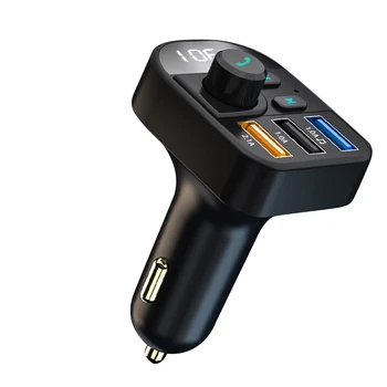 הרכב משדר FM אוניברסאלי דיבורית שיחה 3 יציאות USB רכב נגן MP3 Bluetooth תואם מקלט רדיו מטען לרכב