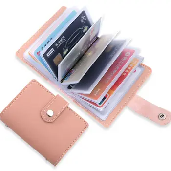בסגנון בריטי חדש אישה קטנה תעודת זהות מחזיקי נשים עור PU 26 חריצי כרטיס הביקור זהות בעל הארנק