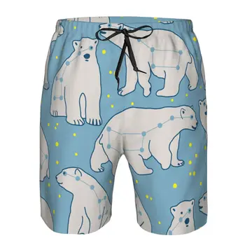גברים חוף קצר מהיר ייבוש שחייה המטען הדובה הגדולה, דוב קוטב בגדי ים בגדי ים קצרים.