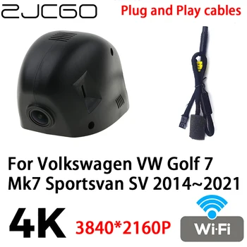 ZJCGO 4K 2160P DVR המכונית Dash Cam מצלמת וידאו מקליט Plug and Play עבור פולקסווגן פולקסווגן גולף 7 Mk7 Sportsvan SV 2014~2021