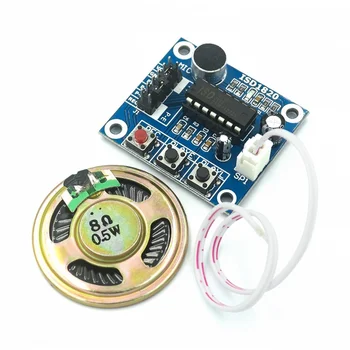 1pcs ISD1820 הקלטת קול מקליט מודול עם מיקרופון צליל השמע ברמקול עבור arduino