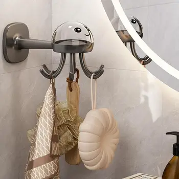 רב תפקודי מטבח ביתי אגרוף חינם הוק שניות התקנה מגבת אמבטיה אחסון תמנון שש-הצבת הוק