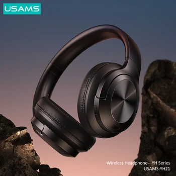 USAMS אוזניות אלחוטיות Bluetooth 5.3 אוזניות מתקפלים המשחקים אוזניות ספורט אוזניות עם מיקרופון רעש מבטל אוזניות