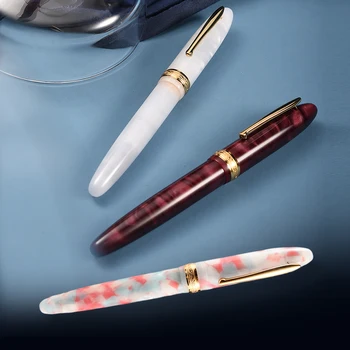 Hongdian N9 שרף עט נובע ים של ענן סדרה פלדה/להב החוד המשרד לעסקים חתימת עט מסתובב מילוי מתנות עטים