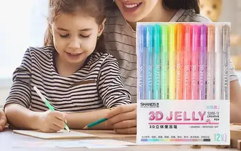 ג 'ל עטים לצביעה ילדים ג' ל עטים צבע ג ' ל עטים ייבוש מהיר דיו עבור צביעת ספרים משרבט ציור נספג יותר קל.