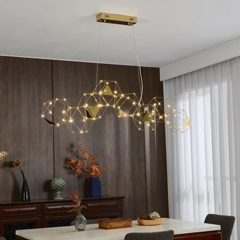 סקנדינבי מינימליסטי יצירתי רצועת Led אורות תליון הברק חיים לחדר האוכל תפאורה הביתה מסעדה בר תלוי גוף תאורה