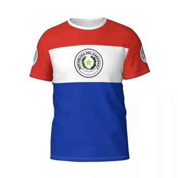 שם מותאם אישית מספר פרגוואי הדגל, הסמל 3D חולצות לגברים, נשים טיז ' רזי צוות בגדים כדורגל, אוהדי כדורגל מתנה חולצה