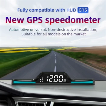 האד GPS תצוגת LED אלקטרוני תצוגה עילית שעון GPS ברכב מהירות גלאי אזעקה דיגיטלית, מהירות, מרחק מטר RGB אור