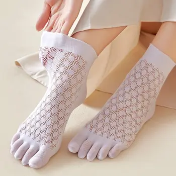 האביב, הקיץ החדש של הנשים דק חמש אצבעות גרביים יפנית קטיפה ice משי רשת זיעה קליטת לנשימה גרביים