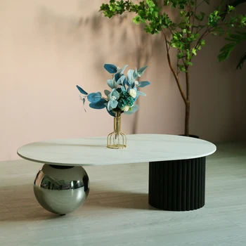 מתכת קפה שולחן מינימליסטי אסתטי קטן שטח לא סדיר תה שולחן נורדי הסלון Muebles פארא Hogar קישוטי בית