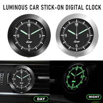 רכב מיני השעון זוהר מכוניות פנימי מקל על שעון דיגיטלי מכניקה קוורץ שעונים אוטומטי קישוט אביזרי רכב
