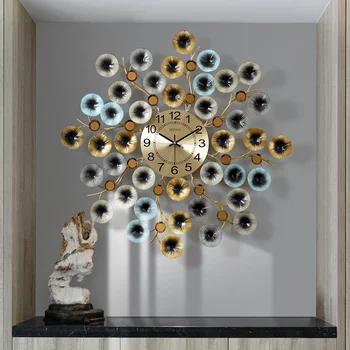 יוקרה מכאני שעון קיר דיגיטלי גדול יוצא דופן נורדי מתכת אמנות קיר שקט השעון מנגנון Relogio דיגיטלי Parede הביתה