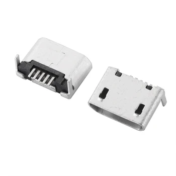 10PCS מיקרו USB B-סוג 5S שטוח הפה הצלחת השבורה 2PIN לוח Pin מרווח 7.2 מ 
