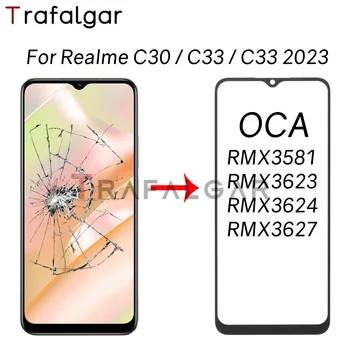 מול מסך זכוכית עבור Realme C30 C33 2023 החיצוני זכוכית עדשה+אוקה ברור אופטי דבק החלפת RMX3624 RMX3581 RMX3623
