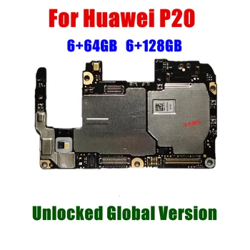 100% סמארטפון על HuaWei P20 לוח האם המקורי לוח Mainboard מלא צ ' יפס מערכת אנדרואיד 64gb 128gb ROM 4GB RAM