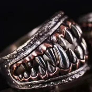 בציר אופנה השטן שיניים פתח טבעות לגברים נשים רטרו פאנק היפ הופ כמה המגמה מסיבת תכשיטים ואביזרים מתנות הסיטוניים