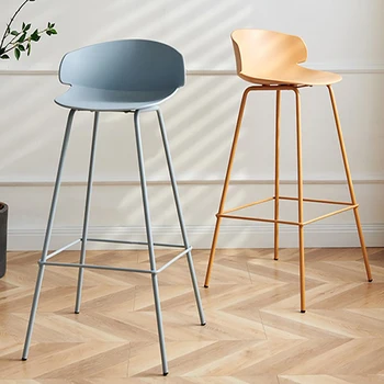 מרפסת מודרני כסא בר כיסאות פלסטיק, כיסאות דלפק יהירות כיסא שולחן גבוה מעצב Sgabelli Isola קוצ ' ינה נורדי רהיטים