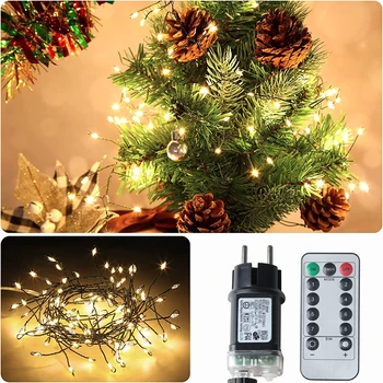 LED אורות מחרוזת חיצוני ירוק חוטי נחושת פיית אור חג המולד זר לראש השנה עץ חג המולד מסיבת גן, עיצוב הבית