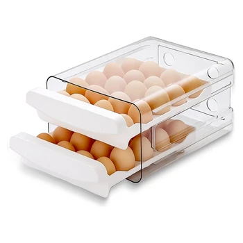 ביצה מיכל מקרר, 40 רשת/2 שכבת הביצה מחזיק המקרר, ביצים מגירת המקרר, ביצה טרי תיבת