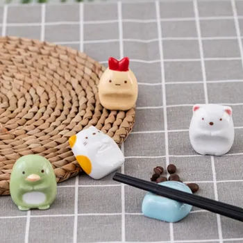 בסגנון יפני בעלי חיים קריקטורה מקלות בעל חמוד קרמיקה מקלות בעל המסעדה הביתה שולחן מטבח קישוט דקורטיבי