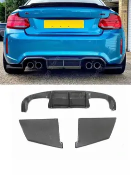 MTC סגנון סיבי פחמן ערכת גוף מכונית הפגוש האחורי מפזר צד מפצלי ליפ ספוילר מתאימה ב. מ. וו סדרה 2 F87 M2 M2C 2016 -2019