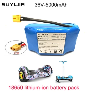 SUYIJIA 18650 10S2P סוללה 36V 5000mAh נטענת Li-ion Battery Pack מובנה עם עב 