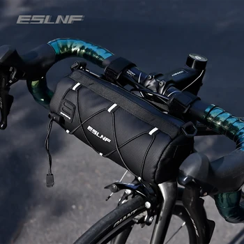 ESLNF האופניים הקדמי צינור תיק אחסון עמיד למים רול תיק אופניים הכידון סל Pack נייד קיבולת גדולה רכיבה על אופניים אביזר