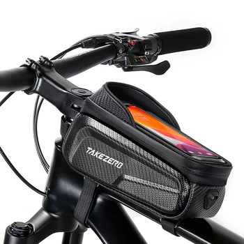 אופניים התיק הקדמי שפופרת מסך מגע מסגרת הטלפון עמיד תיק רכיבה על אופניים אופני הרים אביזרים