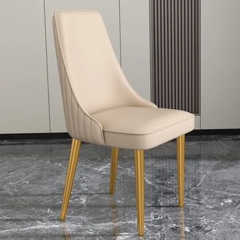 מעצב עור כסאות אוכל מודרניים יוקרה נורדי סלון כסאות אוכל משלוח חינם ייחודי Sillas Comedor ריהוט הבית