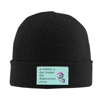 Bibble מם Skullies כובעים כובעי יוניסקס חורף חם לסרוג כובע גברים, נשים, אופנה למבוגרים קריקטורה מצחיק בונט כובעים בחוץ סקי קאפ