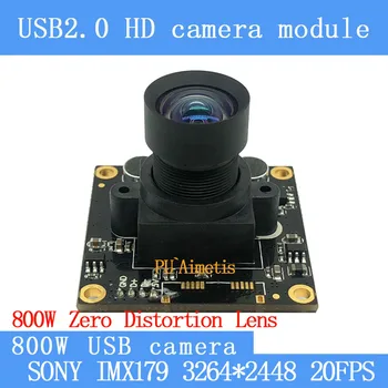 תעשייתי מעקב HD אפס עיוות 8MP 20FPS MJPG SONY IMX179 מצלמת USB מודול Mini מצלמת אינטרנט תמיכה באודיו