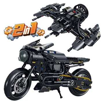 באטמן אופנוע בניית מודל בלוקים מוטו העיר כהה רייסר לבנים צעצועים עבור ילדים ילדים ילדים מבוגרים מתנות MOC מערכות היי-טק