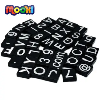 MOOXI מקלדת אלפבית בניין מספר סמל המכתב מלמד DIY דגם הרכבה לבנים מתנה צעצוע לילדים MOC0104